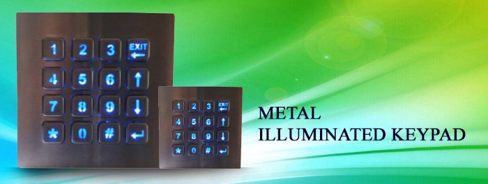 metal illuminated keypad